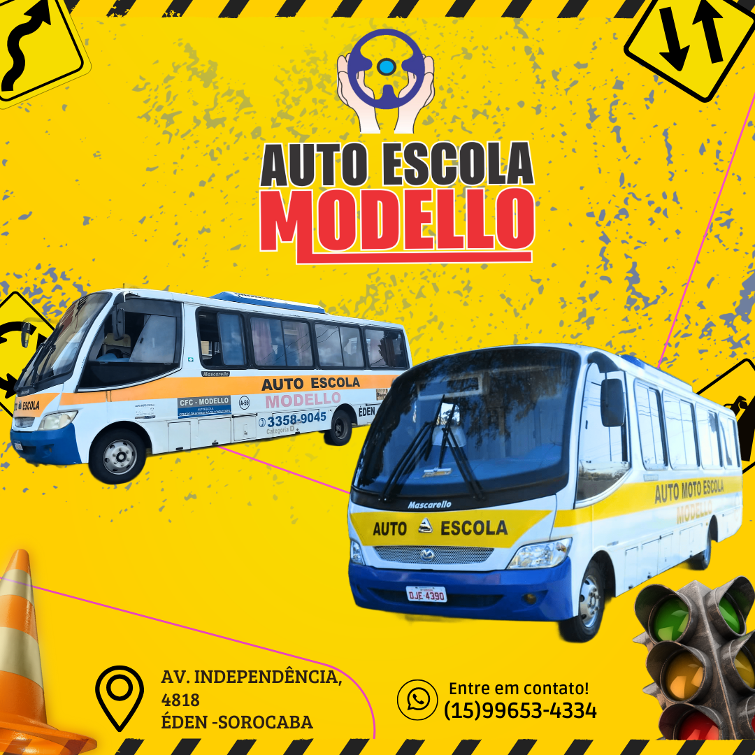Ônibus Mascarello da Auto Escola Modello